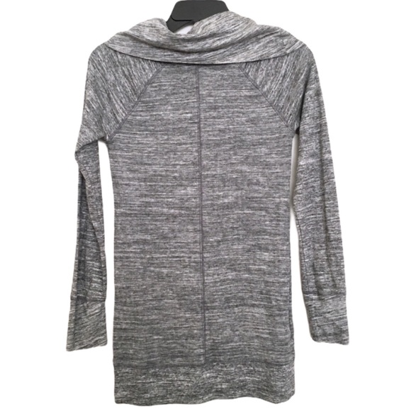 EDDIE BAUER Stine's Grey Waffle Cowl Neck Tunic Size Extra Small - Picture 2 of 10
